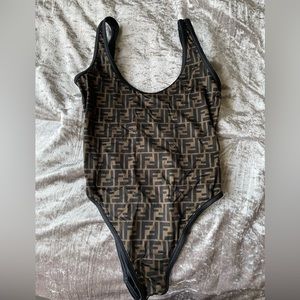 Fendi Monogram Lycra One-Piece Swimsuit
